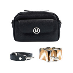 Borsa donna a tracolla 014g 01 nero