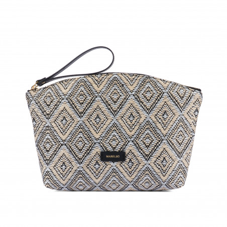 Borsa da donna a mano 213g rafia noir