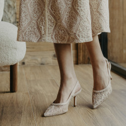 Sandali donna 1368 beige combinato
