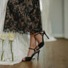 Sandali donna 1365 nero velluto lifestyle