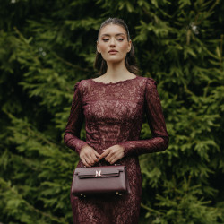 Borsa a tracolla da donna 041g bordeaux lifestyle