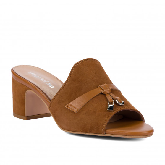 Sandali donna 1367 cammello velluto