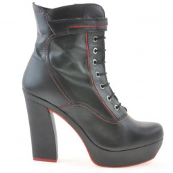 Stivali donna 3261 nero+rosso