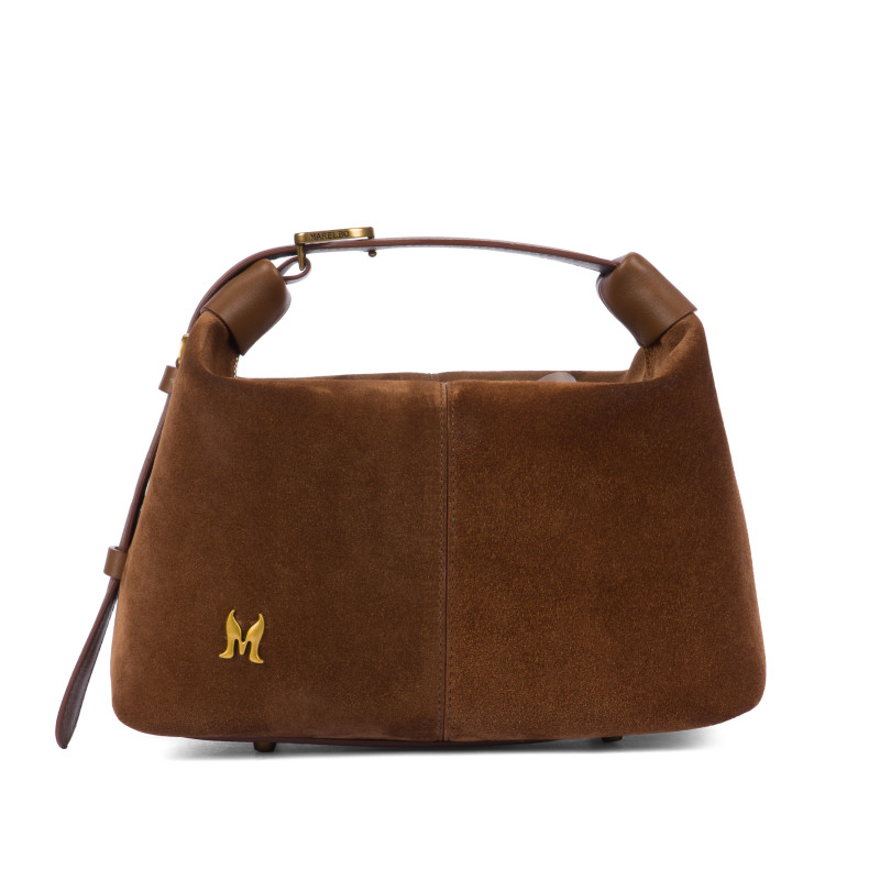 Borsa donna a mano 037g suede marrone