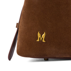 Borsa donna a mano 037g suede marrone