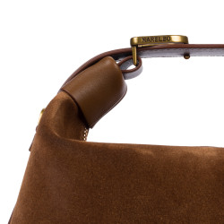 Borsa donna a mano 037g suede marrone