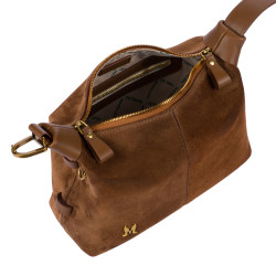 Borsa donna a mano 037g suede marrone