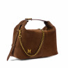 Borsa donna a mano 037g suede marrone