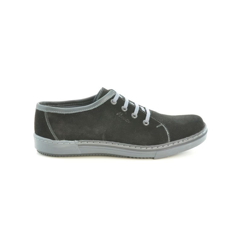 Scarpe casual / sportive uomo 722 nero velluto+grigio
