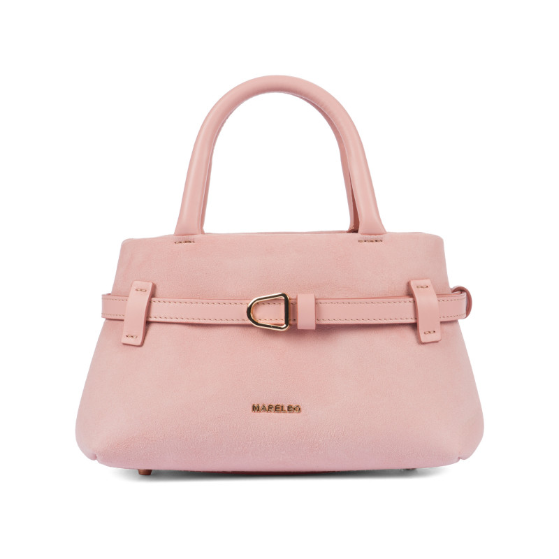 Borsa donna a mano 056g camoscio baby pink