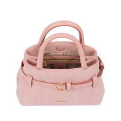 Borsa donna a mano 056g camoscio baby pink