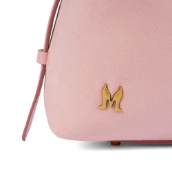 Borsa da donna a mano 037g camoscio baby pink