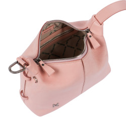 Borsa donna a mano 037-1g 01 camoscio baby pink