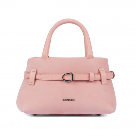 Borsa donna a mano 056g 01 camoscio baby rosa
