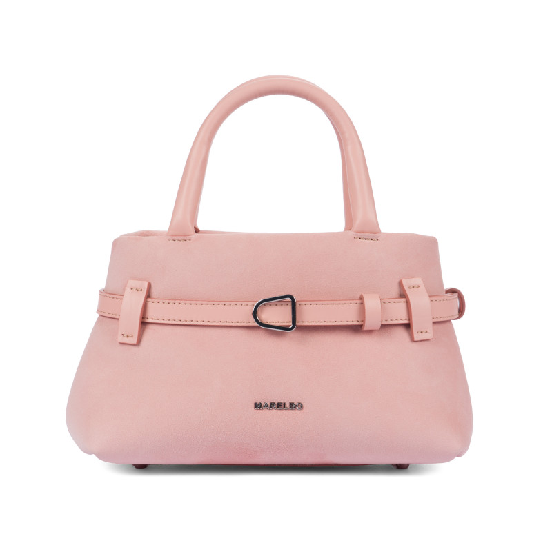 Borsa donna a mano 056g 01 camoscio baby rosa