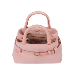 Borsa donna a mano 056g 01 camoscio baby rosa