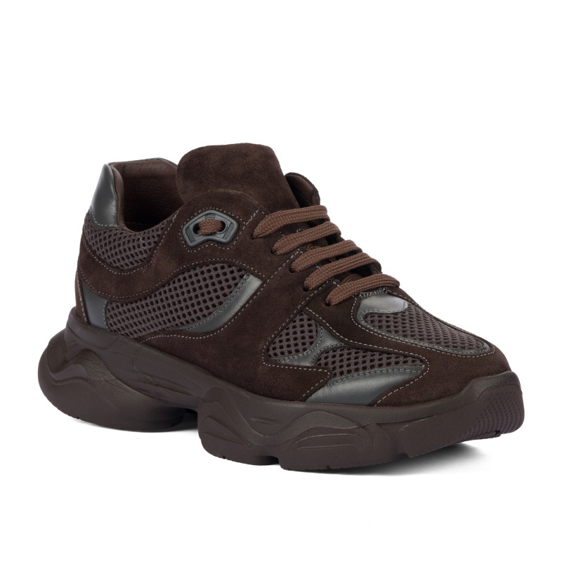 Scarpe sportive da donna 6102 cioccolato combinato