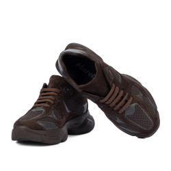 Scarpe sportive da donna 6102 cioccolato combinato