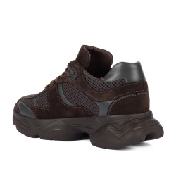 Scarpe sportive da donna 6102 cioccolato combinato