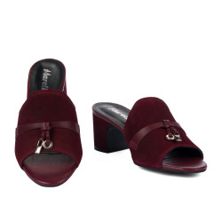 Sandali donna 1367 bordeaux velluto