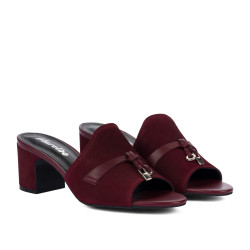 Sandali donna 1367 bordeaux velluto