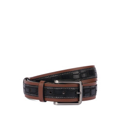 Cintura uomo 18b coccodrillo nero+marrone