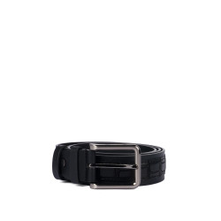 Cintura uomo 18b nero+croco nero