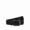 Cintura uomo 18b nero+croco nero