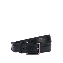 Cintura uomo 18b nero+serpente nero