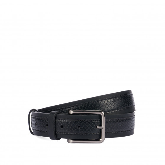 Cintura uomo 18b nero+serpente nero