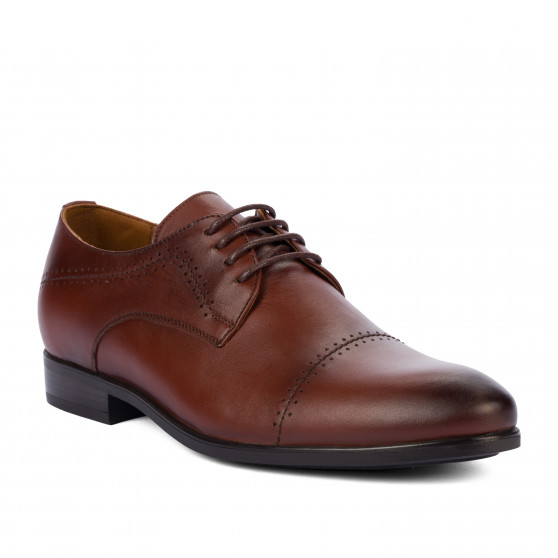 Scarpe eleganti da uomo 822-1 in cognac