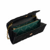 Borsa donna a tracolla 048g pelle scamosciata nera