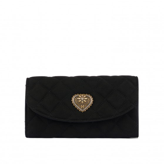 Borsa donna a tracolla 048g pelle scamosciata nera