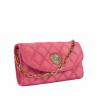 Borsa da donna a tracolla 048g camoscio rosa barbie