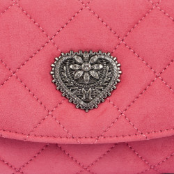 Borsa da donna a tracolla 048g 01 camoscio rosa barbie