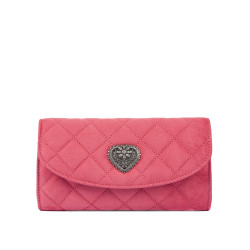 Borsa da donna a tracolla 048g 01 camoscio rosa barbie