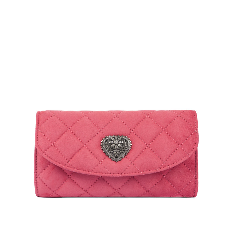 Borsa da donna a tracolla 048g 01 camoscio rosa barbie