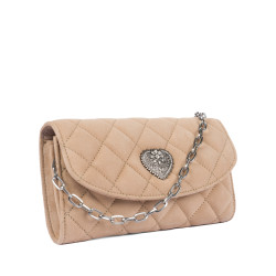 Borsa donna a tracolla 048g 01 camoscio nude