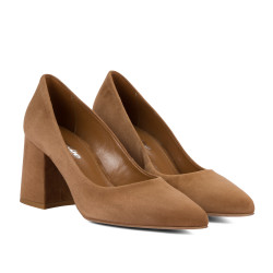 Scarpe eleganti da donna 1315 velluto cioccolato