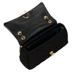Borsa donna a tracolla 052g camoscio nero
