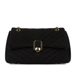 Borsa donna a tracolla 052g camoscio nero