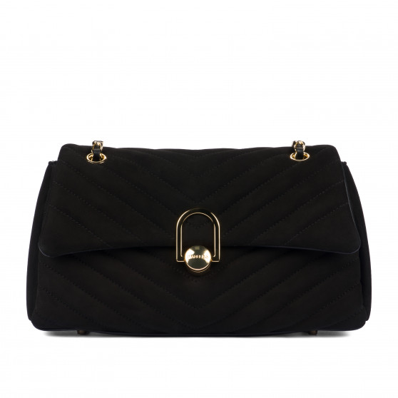 Borsa donna a tracolla 052g camoscio nero