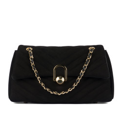 Borsa donna a tracolla 052g camoscio nero