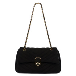 Borsa donna a tracolla 052g camoscio nero