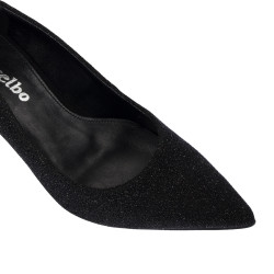 Scarpe eleganti donna 1366 nero velluto iridescente