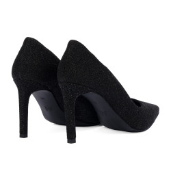 Scarpe eleganti donna 1366 nero velluto iridescente