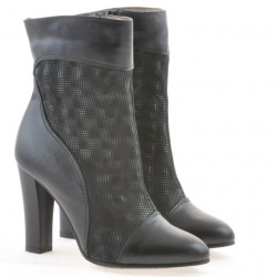 Stivaletti donna 1146 nero+nero madreperlato