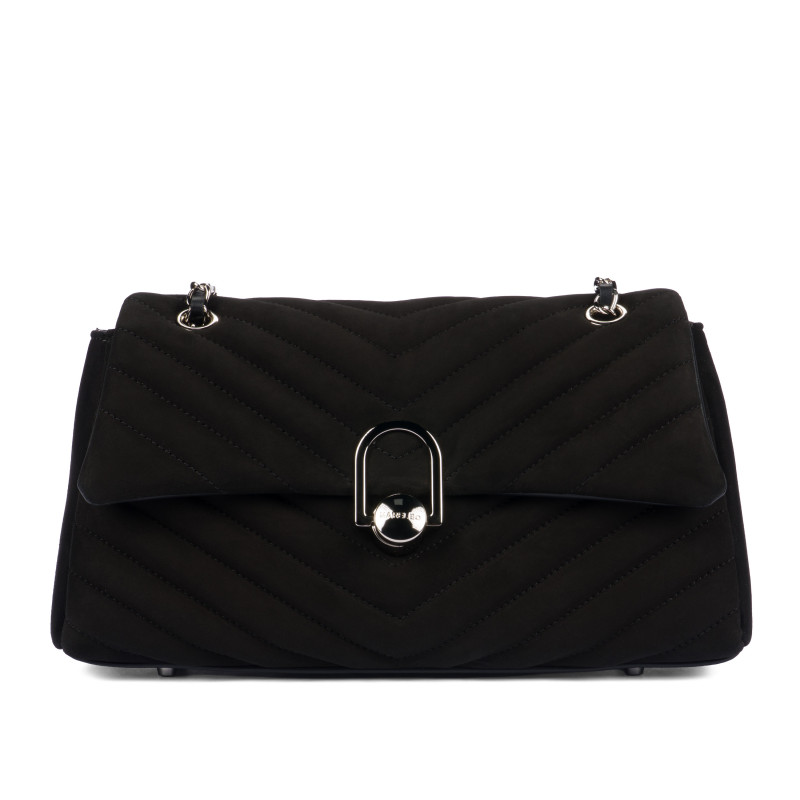 Borsa donna a tracolla 052g 01 camoscio nero