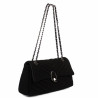 Borsa donna a tracolla 052g 01 camoscio nero