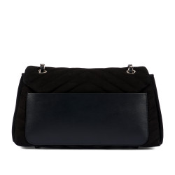 Borsa donna a tracolla 052g 01 camoscio nero